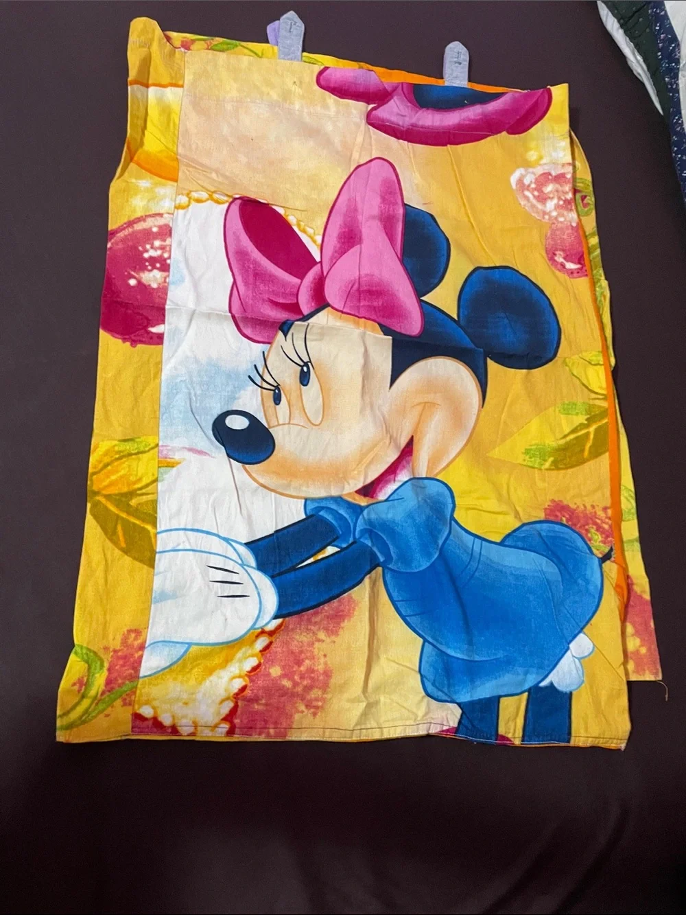Yellow Mickey Mouse/ mini mouse pillow cases